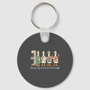 Cute Silly Tech Goose X Mammo Doing ray Mammograph Key Ring