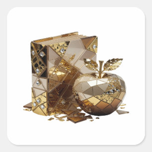 Cute Silver Abstract Gift Sticker