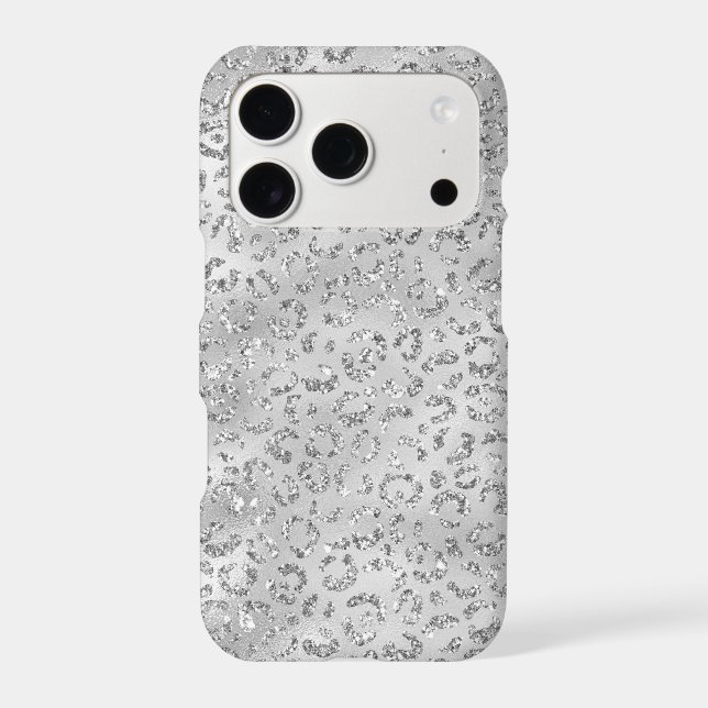 Cute Silver Cheetah Leopard Skin Print Pattern (Back)