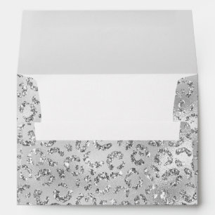 Cute Silver Cheetah Leopard Skin Print Pattern Envelope