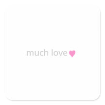 Cute Silver Pink Much Love Pink Heart Text
