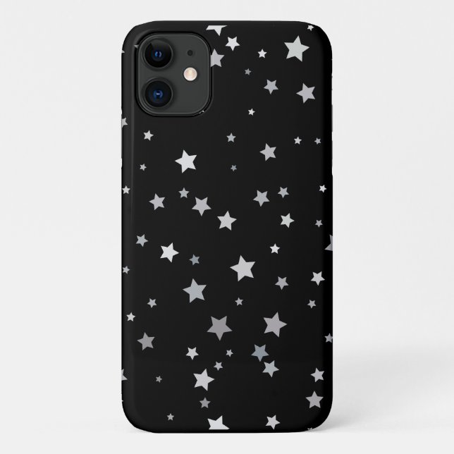 Cute Silver Stars pattern | Any background colour  Case-Mate iPhone Case (Back)