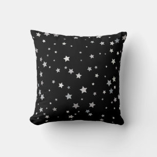 Cute Silver Stars pattern Any background colour Cushion