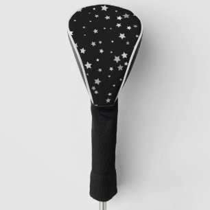 Cute Silver Stars pattern Any background colour Golf Head Cover