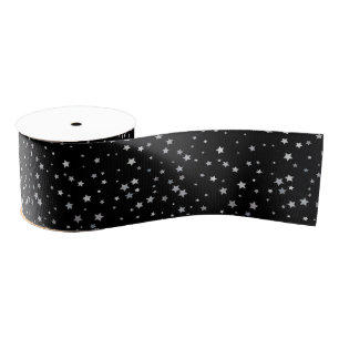 Cute Silver Stars pattern   Any background colour  Grosgrain Ribbon
