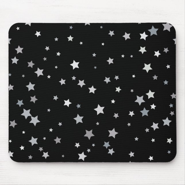 Cute Silver Stars pattern | Any background colour  Mouse Pad (Front)