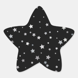 Cute Silver Stars pattern   Any background colour  Star Sticker