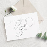 Cute Simple A Little Card To Say A Big Thank You<br><div class="desc">Editable colour cute elegant script calligraphy thank you cards - A LITTLE CARD TO SAY A BIG THANK YOU</div>