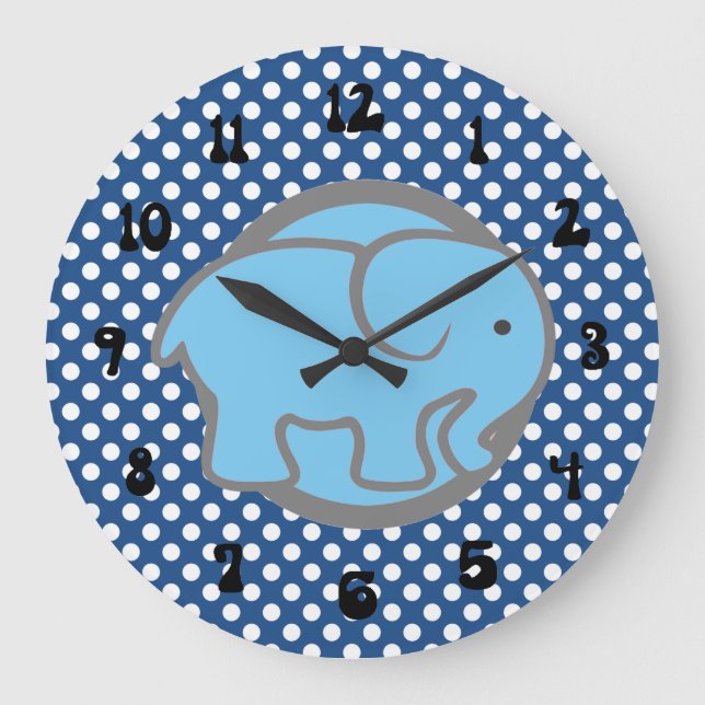 Cute Simple and Elegant Nursery Large Clock (Front)