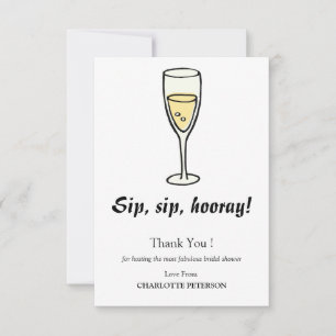Cute & Simple Bridal Shower Host Thank You Card