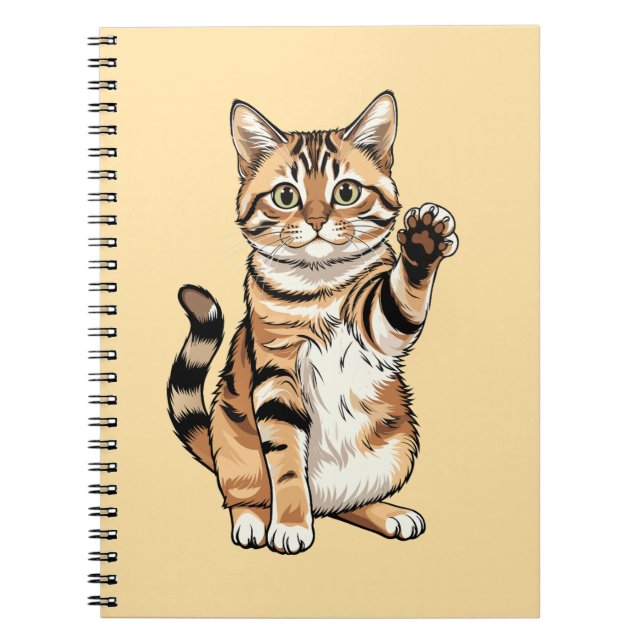 Cute simple design men cat lover notebook (Front)