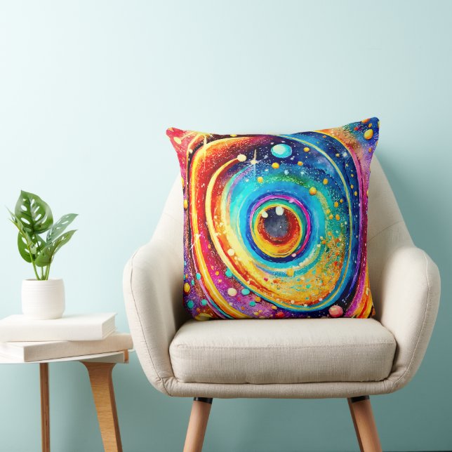 CUTE SIMPLE ELEGANT PLANET IN OUTER SPACE CUSHION (Chair)