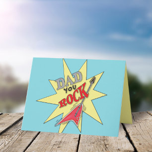 Cute Simple Father's Day Dad Rock n Roll Guitar Card