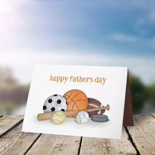 Cute Simple Father's Day Sports Ball All Star Fan  Card