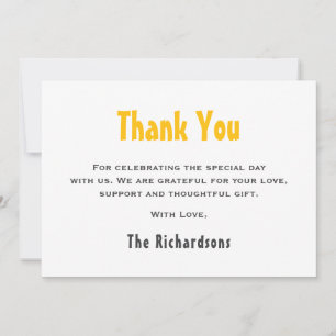 Cute Simple First Trip Around The Sun 1st Birthday Thank You Card