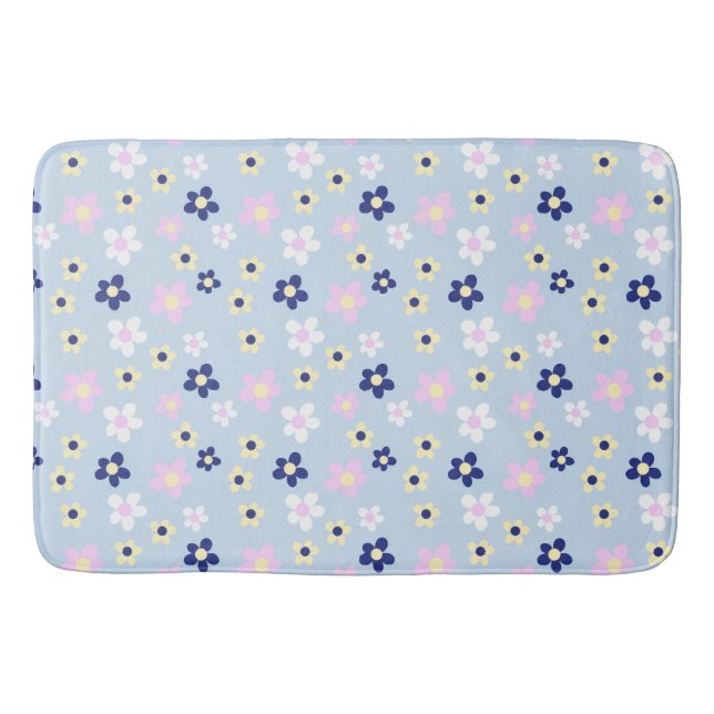 Cute Simple Flower Pattern Bath Mat (Front)