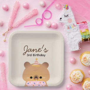 Cute Simple Fun Birthday Party Paper Plate