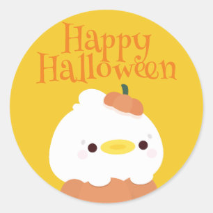 Cute Simple Fun Halloween Party Classic Round Sticker