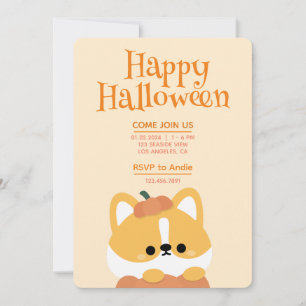 Cute Simple Fun Halloween Party Invitation