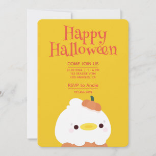 Cute Simple Fun Halloween Party Invitation