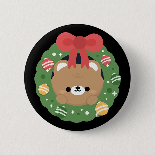 Cute Simple Fun Merry Christmas 6 Cm Round Badge (Front)