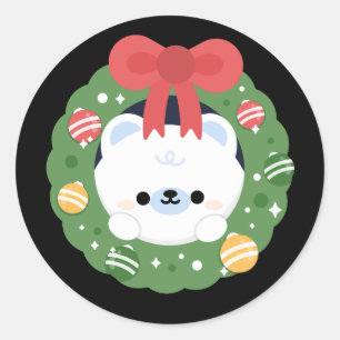 Cute Simple Fun Merry Christmas Classic Round Sticker