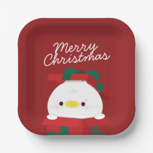 Cute Simple Fun Merry Christmas Paper Plate