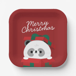 Cute Simple Fun Merry Christmas Paper Plate