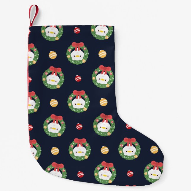 Cute Simple Fun Merry Christmas Small Christmas Stocking (Front)