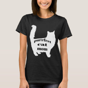 Cute SImple Fun Modern Cat Mom Shirt