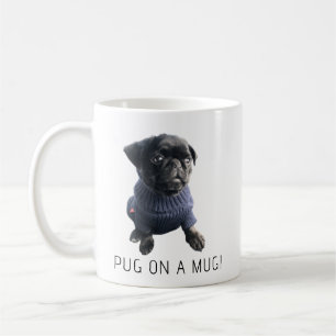 Cute simple fun pug dog  coffee mug