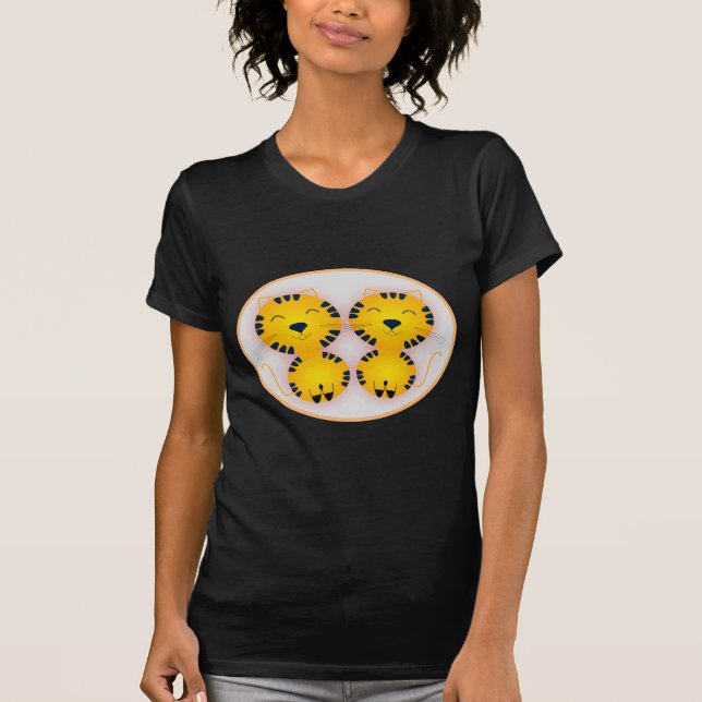 Cute simple golden cat lover women T-Shirt (Front)