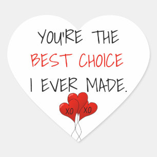 Cute Simple Heart Balloons Best Choice Valentines Sticker