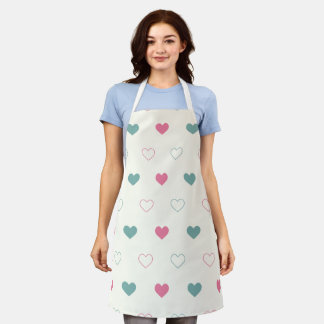 Cute Simple Heart Pattern Apron