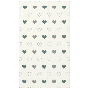 Cute Simple Heart Pattern green cream Tablecloth
