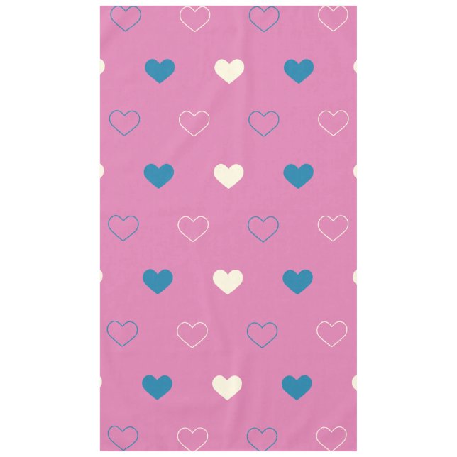 Cute Simple Heart Pattern Tablecloth (Front)