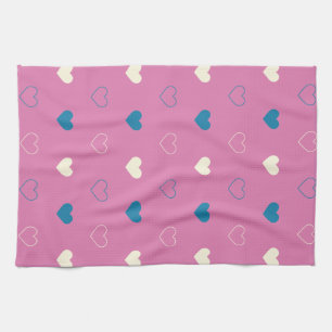 Cute Simple Heart Pattern Tea Towel