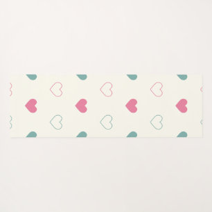 Cute Simple Heart Pattern Yoga Mat
