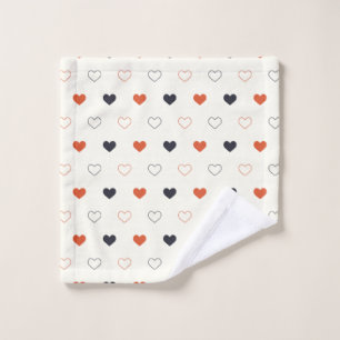 Cute Simple Heart Seamless Pattern Bath Towel Set