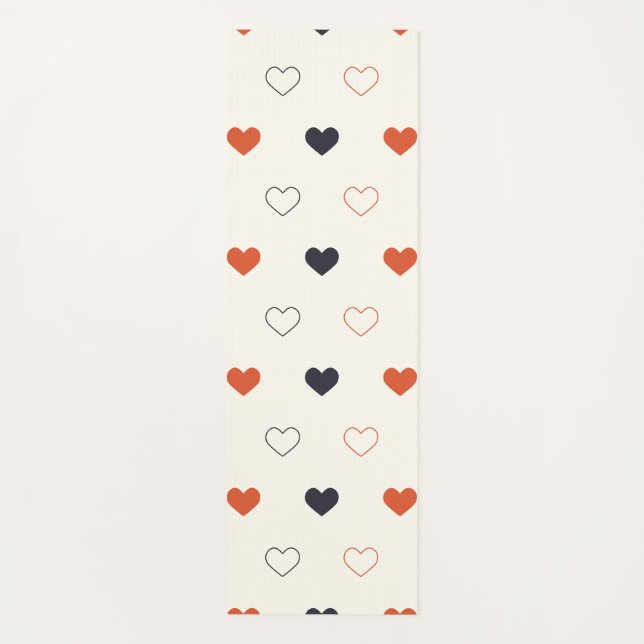 Cute Simple Heart Seamless Pattern  Yoga Mat (Front)