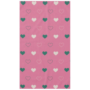 Cute Simple Heart Seamless pink / green Tablecloth