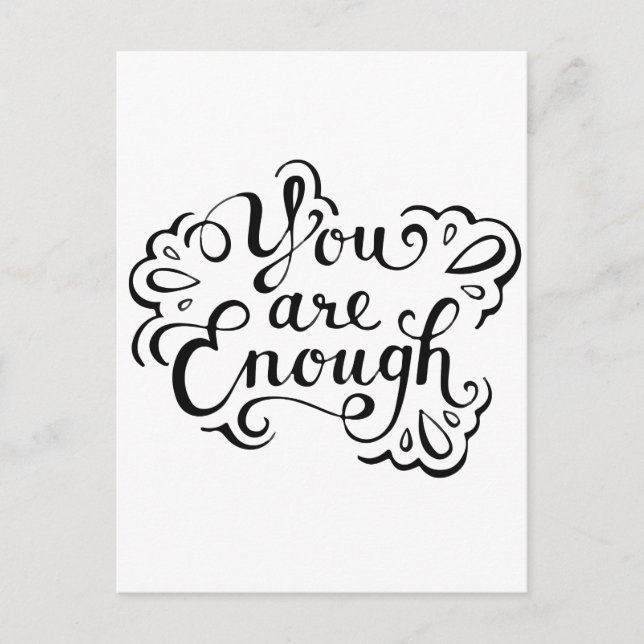 Cute Simple Inspirational Quote Postcard (Front)