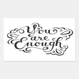 Cute Simple Inspirational Quote Rectangular Sticker