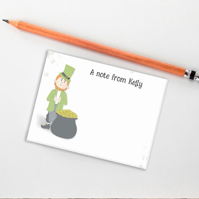 Cute Simple Leprechaun St. Patrick's Day Green  Post-it Notes (Creator Uploaded)