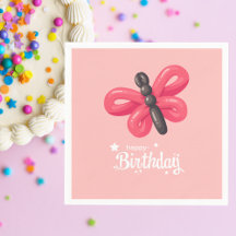 Cute Simple Modern Birthday Girl 