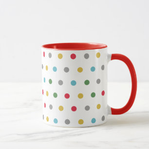 Cute Simple Modern Colourful Polka Dots  Mug