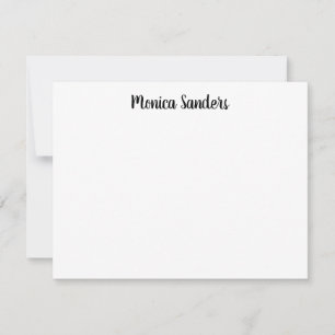 Cute Simple Modern Playful Casual Black Script Card