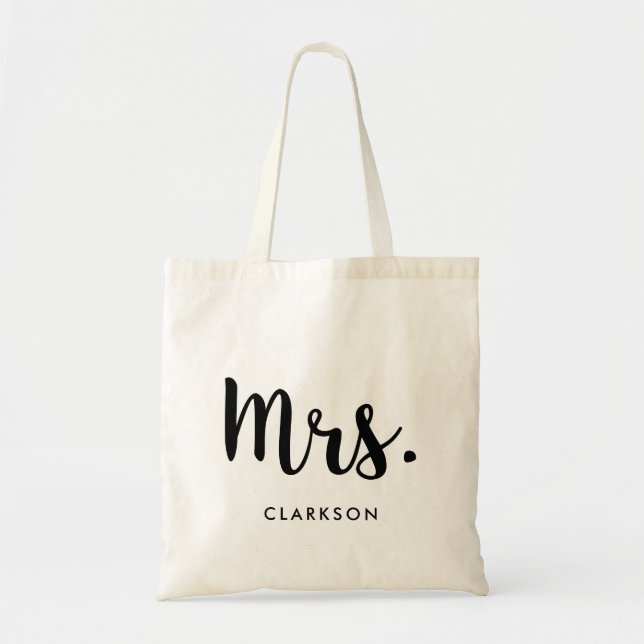 Cute simple  Mrs. Tote Bag (Front)