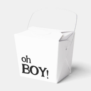 Cute Simple Oh Boy Baby Shower  Favour Box