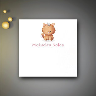 Cute Simple Orange Cat Post-it Notes